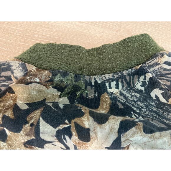 VTG 90s Jerzees Outdoors Mossy Oak Jacket Mens Large Break Up Camouflage Bomber - Picture 9 of 9